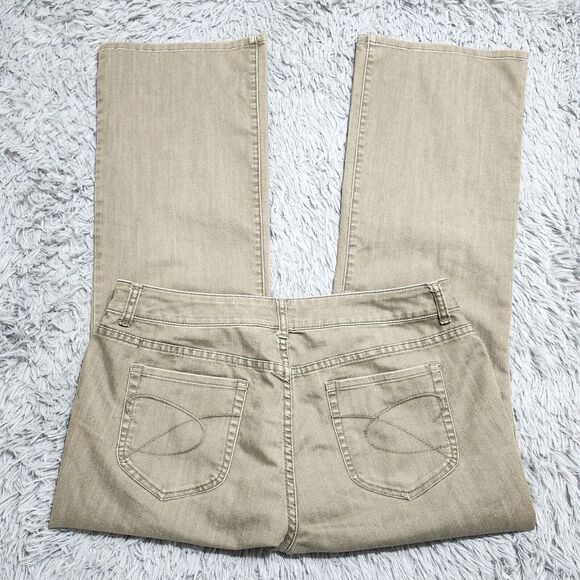 Chicos Platinum Womens Jeans 2 Short US 12 Brown Ultimate Fit Barely Flare 36x30 - Picture 4 of 11